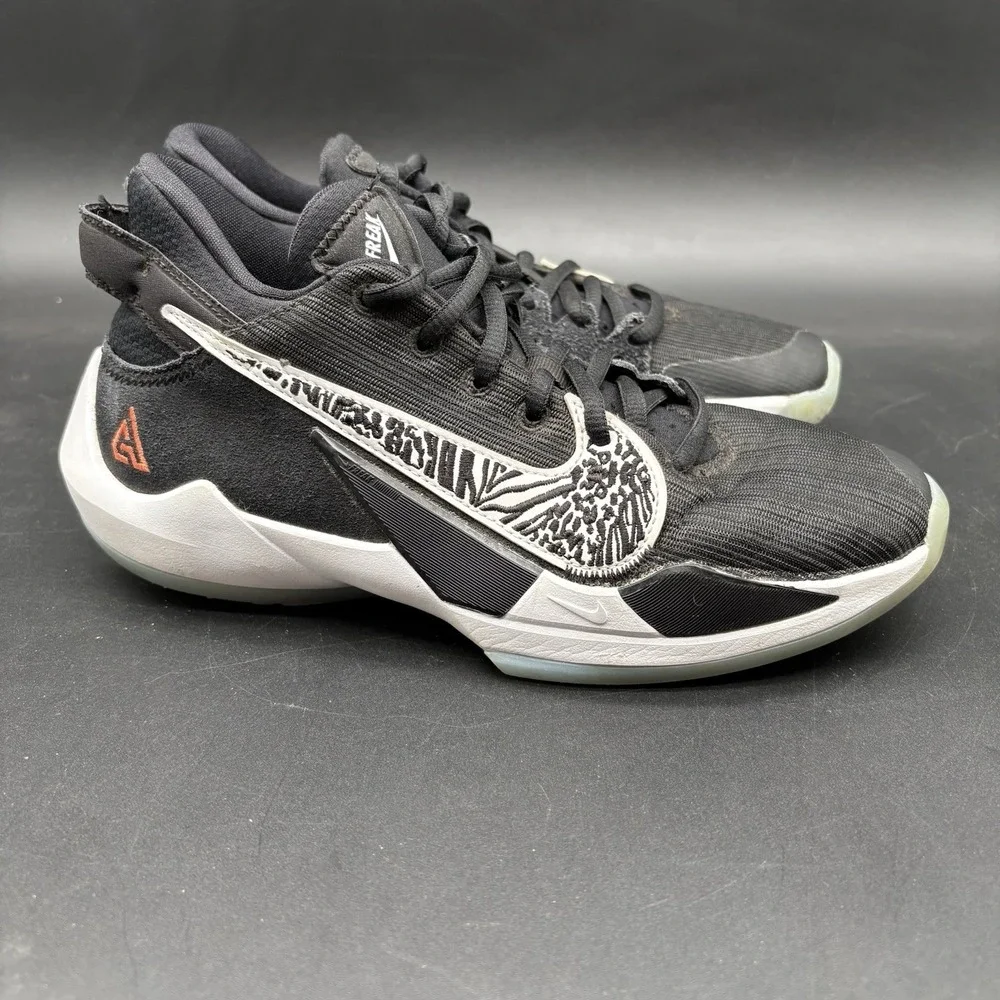 Nike Zoom Freak 2 Giannis Youth Size 4.5 Black White‎ Basketball Shoes CN8574